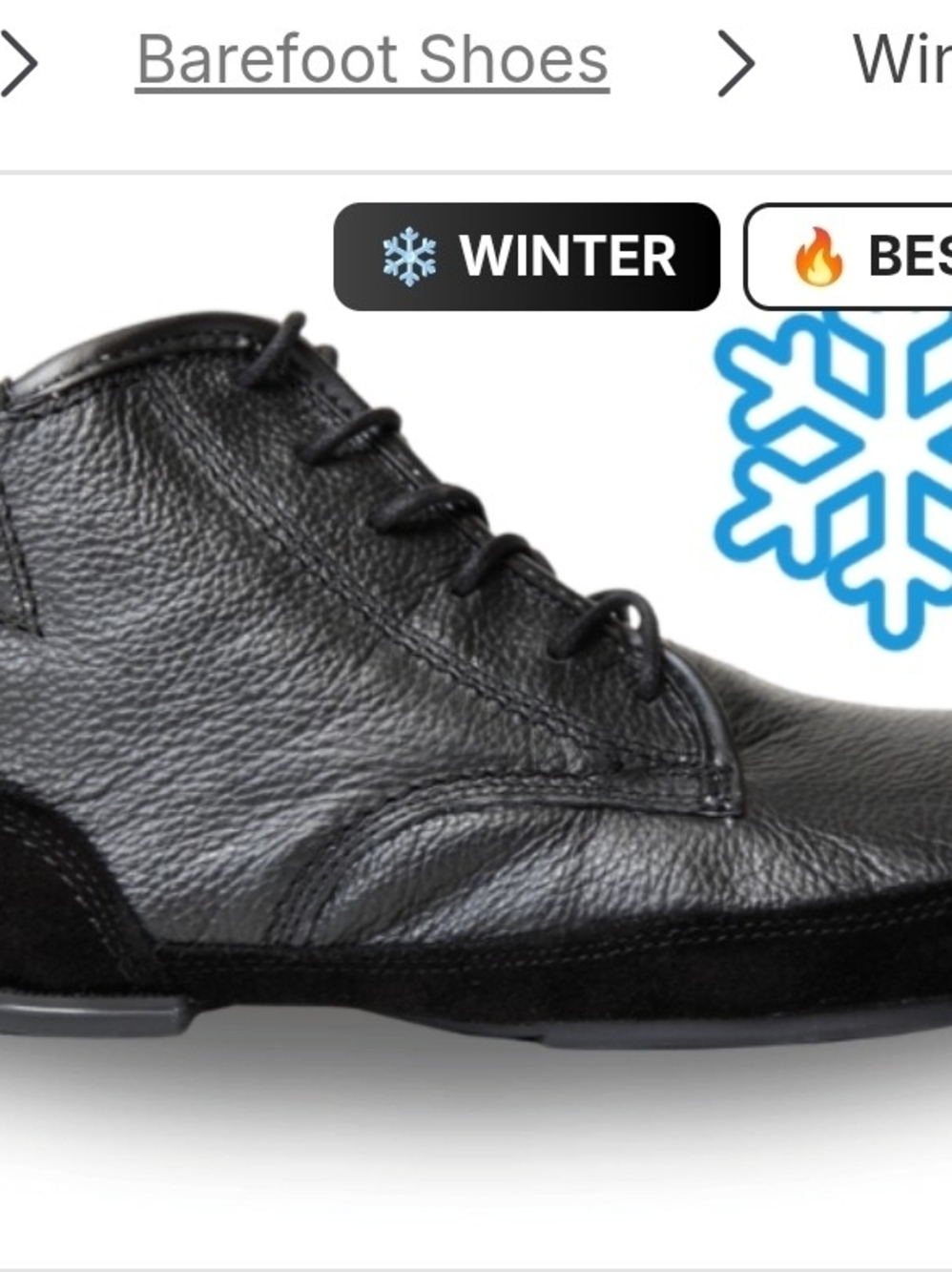 Winter Classic Black minimalist shoes | Tadeevo Ladies